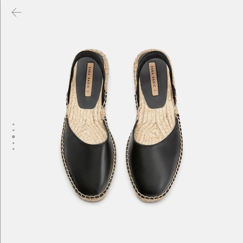 Zara Basic sandals Black and cream size 39